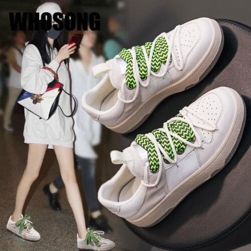 Women Casual Sneakers Ladies Platform Shoes Girls Real Leather Sport Sneakers Female Brand Chunky Sneakers Slip On Shoe Trainers