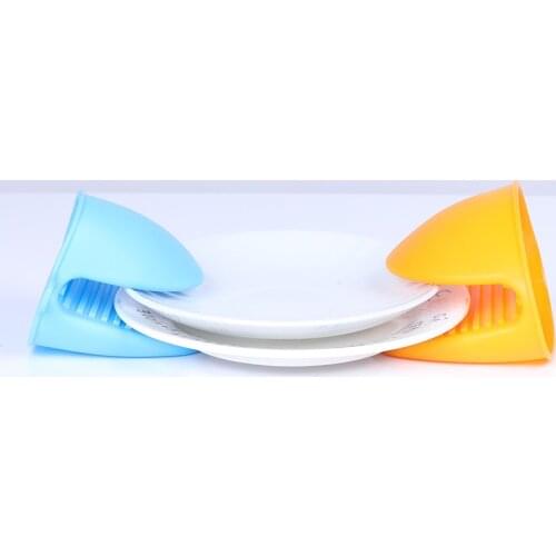 1pc Silicone Thicken Plate Clip Silicone gloves Pot Clips Insulated Heat Kitchen Organizer Anti-scald Microwave Oven Gloves