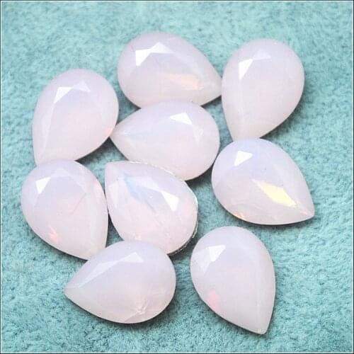 10pcs Glass Cabochons New Opal materials Jewelry DIY fittings Size 13x18mm Teardrop shape top fashion for garments accessories