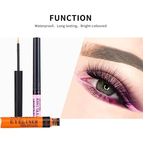 12Pcs High Pigmented Matte Liquid Eyeliner Quick Dry Waterproof Eye Liner Pencil Set Brown Purple Eyeliner Cosmetic Makeup Tool