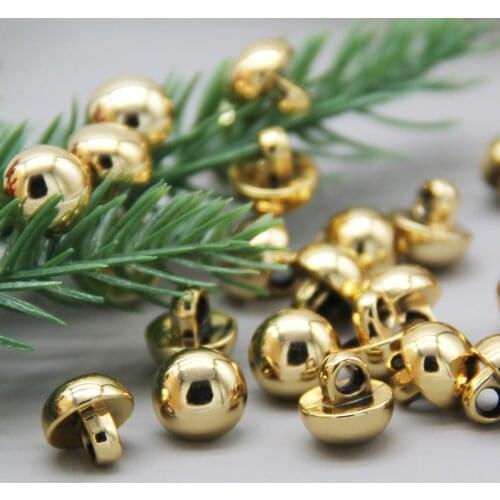 20pcs Golden Plastic Faux Pearl Round Buttons For Clothing Wedding Dress Party Decorations Garment Sewing Accessories Wholesale