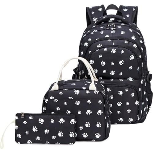3 pcs waterproof Children School Bags for Girls princess school Backpacks set Kids Printing Backpacks Snack bag mochila infantil