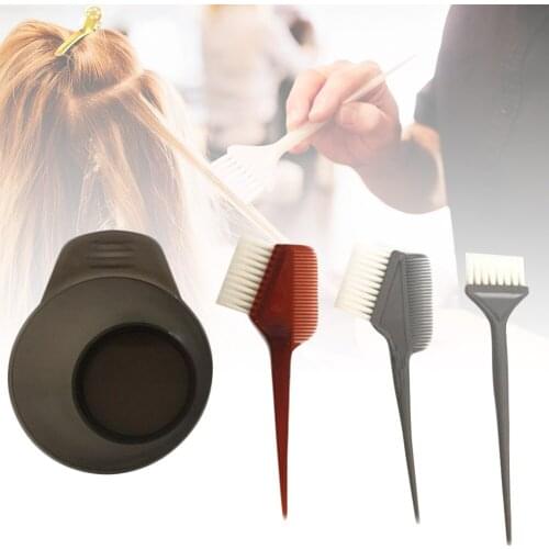 4pcs Portable Salon With Comb Brush Lightweight PP Hair Dye Bowl Kit Accessories Tint Tool Barber DIY Coloring Styling Home