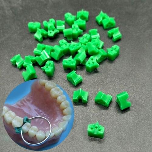 40pcs/Pack dental wedges silicone rubber Add On TOR VM Delta Ring Tine rings silicone packing wedges No 1.861 Dental material