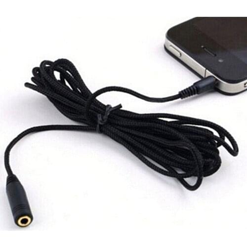 5m 16Ft Earphone Headphone Extension Cable 3.5mm Jack Male to Female AUX Cable M/F Audio Extender Adapter Wire Cord For PS4 TV