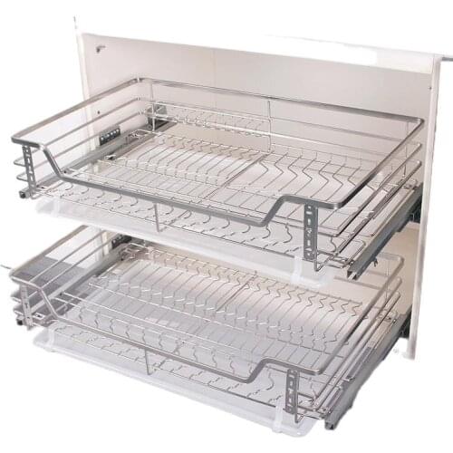 Armario Cocina And Storage Drawer For Stainless Steel Organizer Rack Cuisine Kitchen Cabinet Cestas Para Organizar Basket