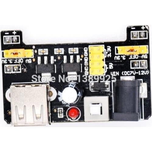 Free Ship 20PCS/Lot Breadboard Power Supply Module 3.3V 5V MB-102 Solderless Bread Board for ar-duino New dedicated power module