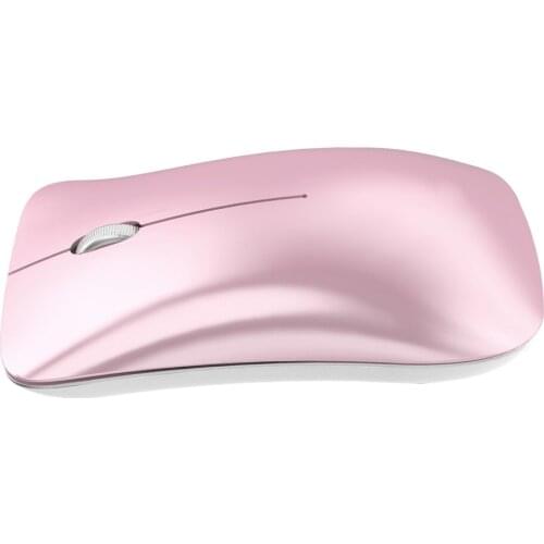 Wireless Mouse, 2.4GHz USB Bluetooth 4.0 Optical Cordless Mice, USB Receiver, 3 Buttons, 1600 DPI for PC Laptop Computer, Pink