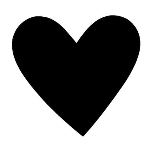 Fuzhen Boutique Decals Exterior Accessories Love Luv Heart Fashion Vinyl Car Sticker Decal Black/white KK Decoration