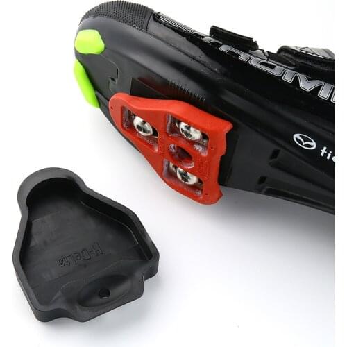 Bicycle road bike lock cover is compatible with LOOK DELTA self-locking pedal splint protective shell. Walkable lock shoe cover