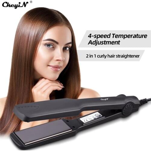 Ckeyin Professional Hair Straightener Iron Fast Warm-Up Thermal Performance Tourmaline Ceramic Heating Plate Straightening Brush