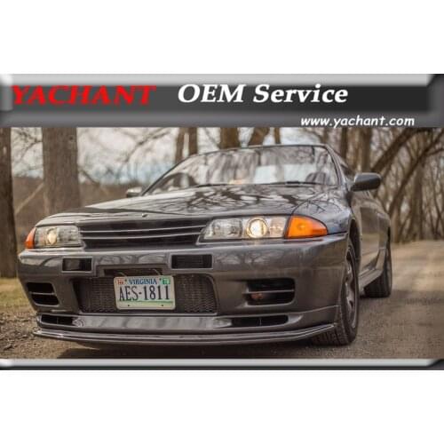 FRP Fiber Glass ABF Style Front Bumper Lip Fit For 1989-1994 Nissan Skyline R32 GTR