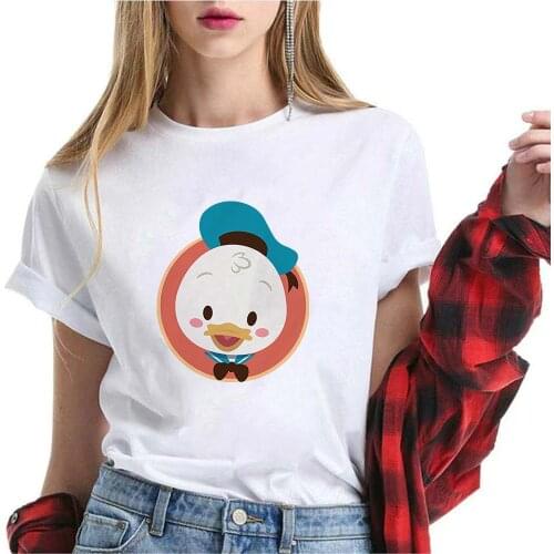 New Harajuku Young Lovers Tshirt Daisy Duck Donald Duck Print Short Sleeve Tops Tees Fashion Casual T Shirt Women T-shirt Unisex