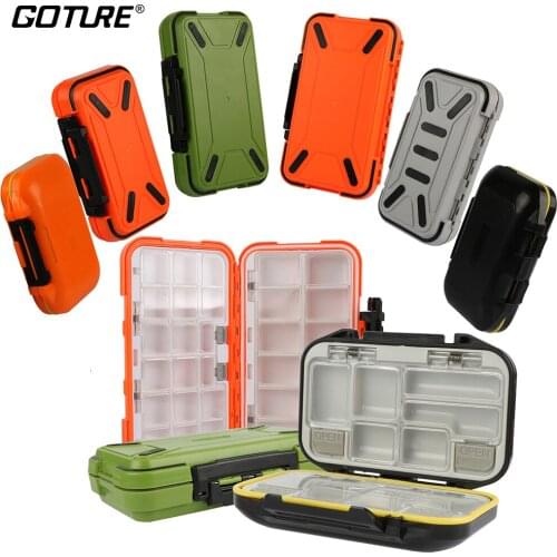 Goture Double Layer Fishing Tackle Boxes Hard Plastic Hooks Lures Baits Box Carp Fishing Accessories Boxes S/M/L
