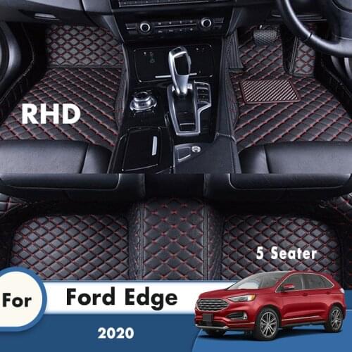 RHD Carpets For Ford Edge 2020 5 Seater Car Floor Mats Artificial Leather Waterproof Custom Auto Interior Accessories Foot Pads