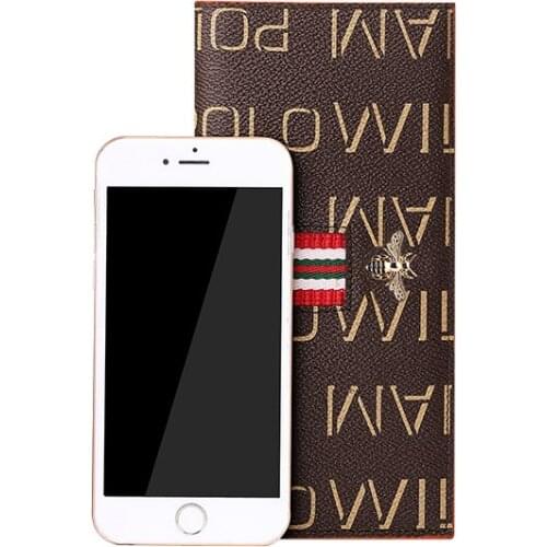 2020 new womens anti-theft brush long leather ladies ultra-thin card bag large capacity wallet simple