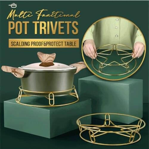 Newly Multi-Use Pot Trivets Heavy Duty Stainless Steel Durable Pot Steaming Tray Pot Accessories For Kitchen