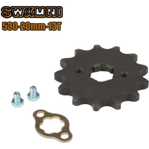 Front Engine Sprocket #530 13T Teeth 20mm With Retainer Plate LockerFor 530 Chain Motorcycle Dirt Bike PitBike ATV Quad Parts