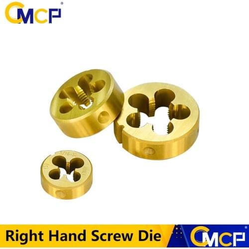 CMCP Thread Die 1pc UNS UN UNC UNF UNEF 5/16 3/8 7/16 1/2 5/8 3/4 TiN Coating Threading Tools Right Hand Screw Die