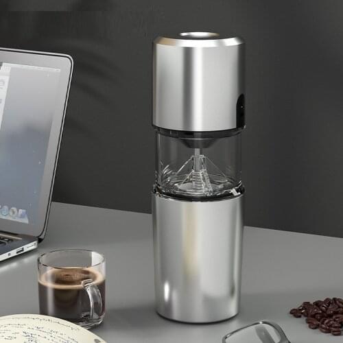 Silver Coffee Grinder Mini Electric Stainless Steel Hand Manual Coffee Bean Burr Grinders Mill Kitchen Tool Grinders 2021 New