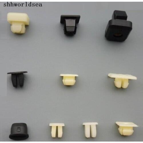 Shhworldsea 500pcs car fasteners front bumper apron radiator grill nut cowl vent nut hood adjustment nut license plate clip