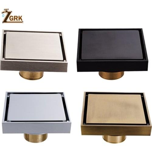 Bathroom Floor Drain Brass 100x100mm Anti Odor Floor Drain Bathroom Balcony Shower Drain linear drain for shower floor