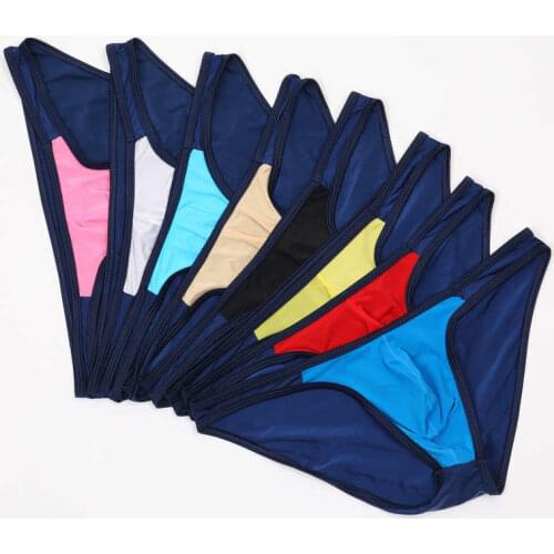 8PCS/PACK Mens Sexy Briefs Ultra Thin Low rise Underwear Lingerie Breathable Mens Penis Pouch Panties Gays Bottoms Wholesale