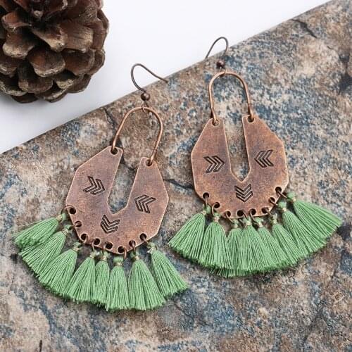 U-shaped Tassel Earrings Alloy Personality Exaggerated Ear Hooks Earrings Jewelry Temperament Woman Fashion Hot Sale