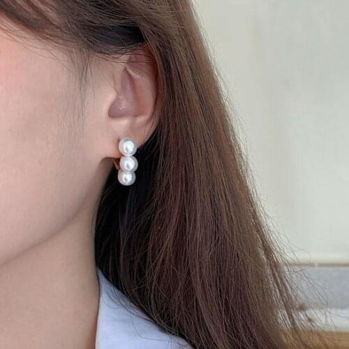 High Quality Pearl Beads Earrings For Women New Fashion Jewelry Korean Japan Design Brand Earring Ladies Charms Ear Jewellery