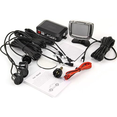 2.5'' LCD wire parking sensor BiBi Sound Alarm Type 4 sensors Buzzer Bi Bi Bi Respond distance 0.3m-2.0m Left and right PZ313