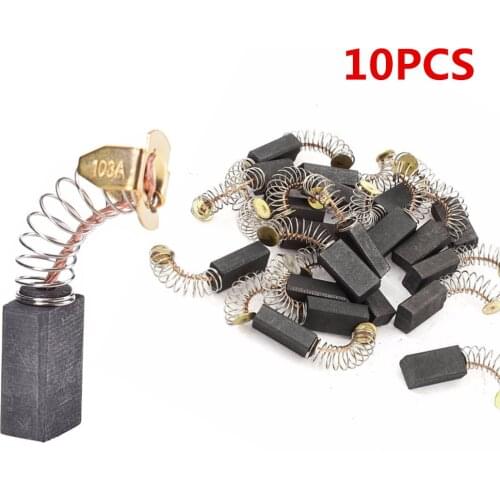 10Pcs Carbon Brushes Spare Parts Mini Drill Electric Grinder Replacement For Electric Motors Rotary Tool 6.5x7.5x13.5mm