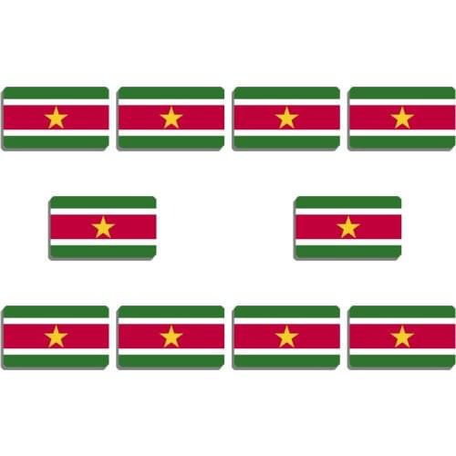 10Pcs Suriname Flag Brooch Vintage Lapel Pin Flag Badge Patriotic Jewelry Clothes Backpacks Accessories