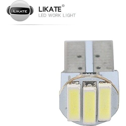 1x Car T10 W5W LED Signal Bulb Interior Dome Reading Light Super Bright Auto Luggage Trunk License Plate Lamp White 8SMD