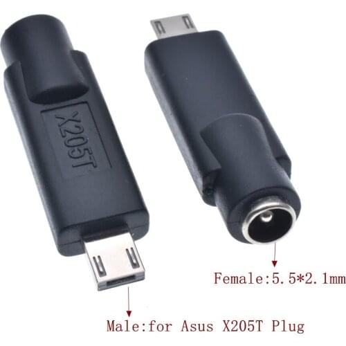 5.5 x 2.1mm DC 19V Power Jack Charging Adapter Plug Converter for Asus Eeebook X205T X205TA E202 E202SA E202SA3050 E205SA Laptop