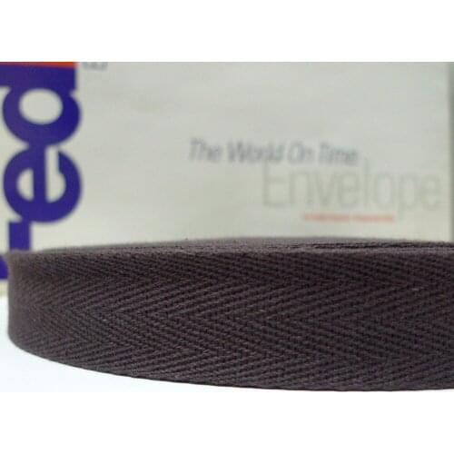 50 Yard 1" 25mm CT176 DARK BROWN 100% Cotton Twill Tape