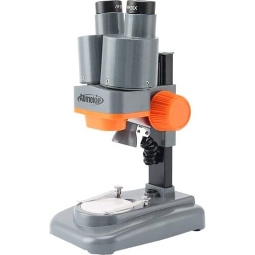 AOMEKIE 40X Binocular Stereo Microscope Top LED PCB Solder Mineral Specimen Watching Kids Science Education Phone Repair Tool