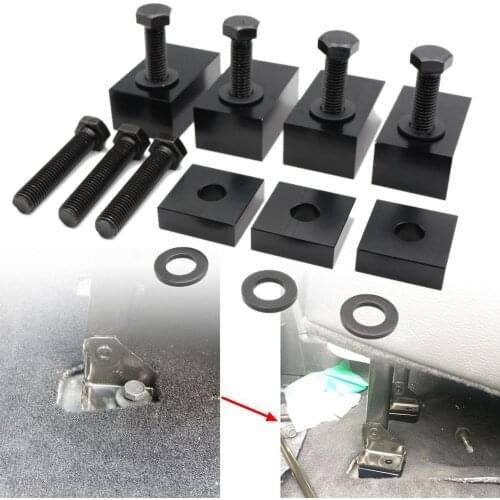 Black Rear Seat Support Recline Spacer Kit for 07-19 Jeep Wrangler JL JK Unlimited 4-Door Accessories Rear Seat Recline Kit