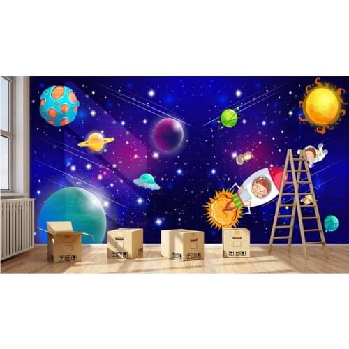Custom mural photo wallpaper 3d Cute cartoon starry sci-fi universe home decor living room Wallpaper for walls in rolls