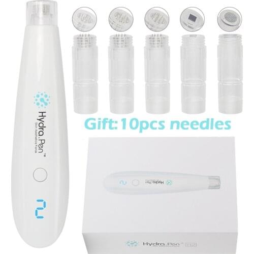 Hydra Pen H2 Professional Microneedling Pen Hydrapen Hydra Roller Pen Automatic Serum Applicator with 12pcs Needle Cartridges