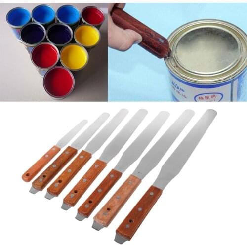 Stainless Steel Inking Paint Glue Mixing Knife Draw Spatula Scrape Texture Scraper Construction Decoration Tools