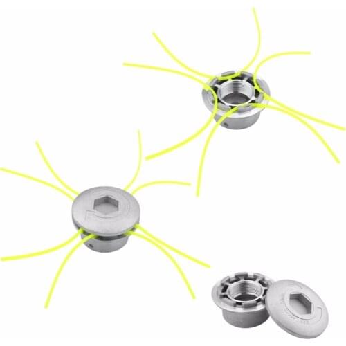 Hot Hot Aluminum Grass Trimmer Head With 4 Lines Brush Cutter Head Thread Nylon Grass Cutting Line Head for Strimmer Replacement