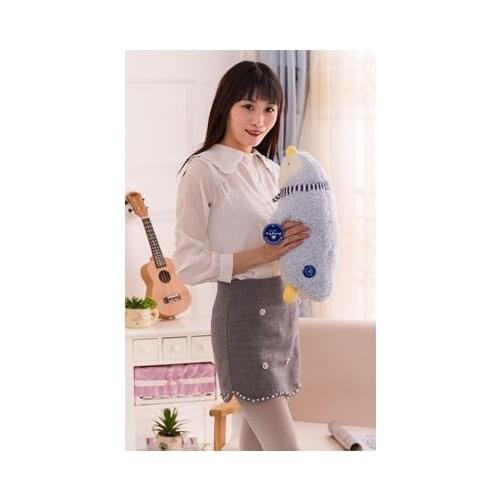 Small cute plush lying scarf penguin toy new blue penguin doll gift about 45cm 2667