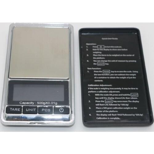 NEW 0.01g x 500g 500g POCKET SCALE 0.01 GRAM BALANCE lcd digital scale with black cover