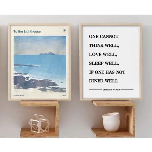 Virginia Woolf Quote Office Wall Art Poster And Prints Feminist Virginia Woolf Canvas Painting Literature Home Living Room Decor
