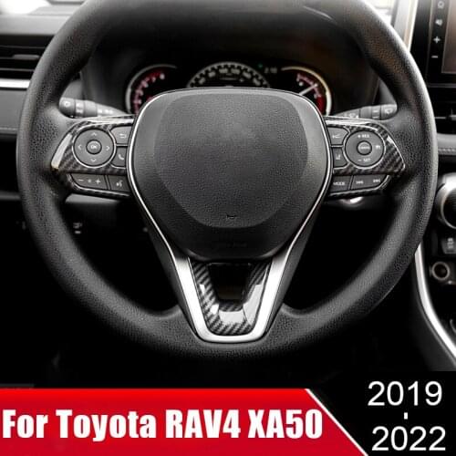 For Toyota Rav4 RAV 4 XA50 Corolla E210 2019 2020 2021 ABS Car Steering Wheel Button Panel Sequins Cover Frame Trims Accessories