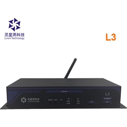L3 LINSN async player with USB WIFI moduel led video controller optional 4G moduel connection for advertising led screen