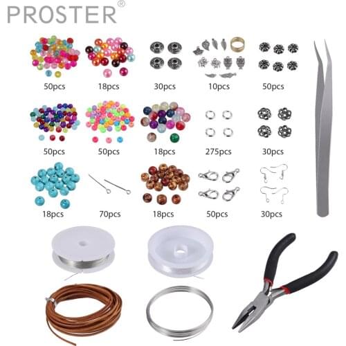 PROSTER DIY Jewellery Making Kit Tool Supplies Findings Starter Pliers Beading Accessories For Repair Necklace Bracelet Earring