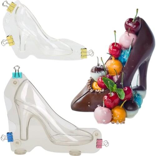 HILIFE 3D Chocolate Mold High-heeled Shoes Shape Cake Decorating Tool Candy Sugar Paste Mold for Baking Sugar Craft Wedding Cake