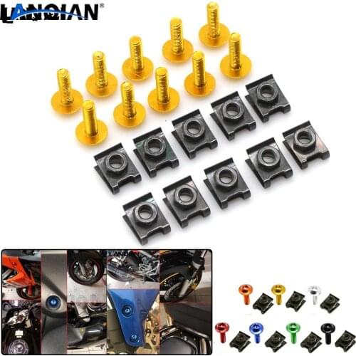 Universal Motorcycle Fairing Screws Fastener Bolts Clips Screw Nuts For Kawasaki ZX636R ZX6RR NINJA 250R 400R 650R ER6F ER6N
