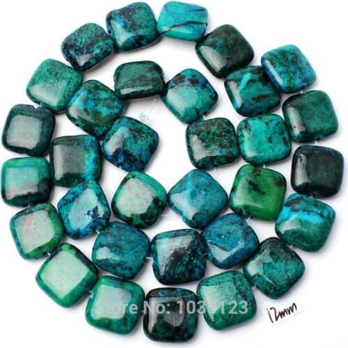 High Quality 12mm Mixed Color Phoenix Stone Square Shape Gems Loose Beads Strand 15" DIY Creative Jewellery Making w2937